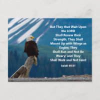 Isaïe 40:31 Montez sur Eagle Wings Carte postale