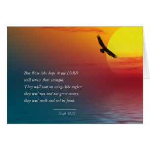 Isaïe 40:31 Verset Biblique Coucher de Soleil Aigl