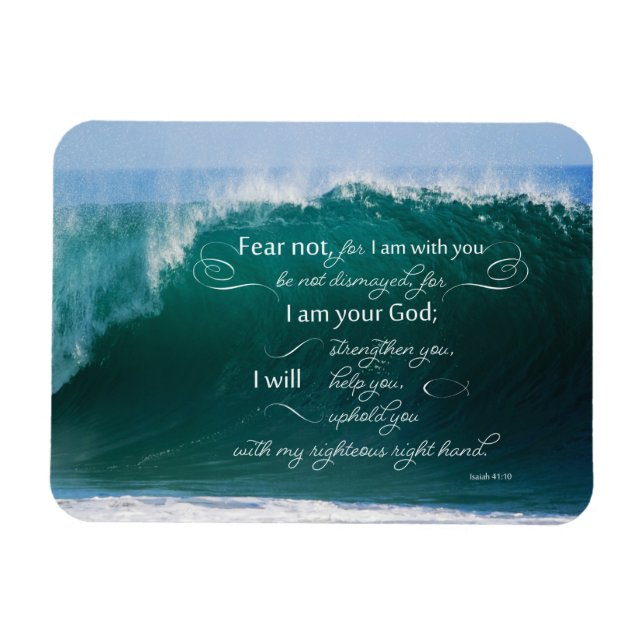 Isaïe 41 10 Bible Verse Photo Magnet (Horizontal)