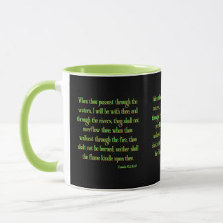 Isaïe 43:2 KJV Bible Écriture Mug à deux tons