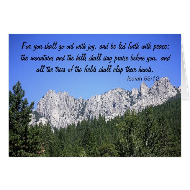Isaïe 55:12 - Carte & Enveloppe (Devant Horizontal)