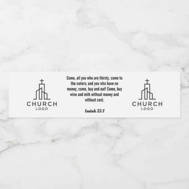 Isaïe 55:1 Étiquette d'eau (Étiquettes simples)
