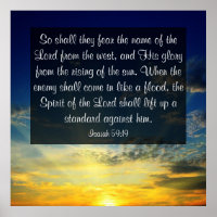 Isaïe 59:19 Poster