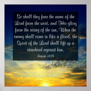 Isaïe 59:19 Poster