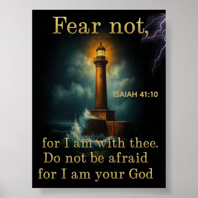 ISAIH 41:10 Scripture Poster (Front)