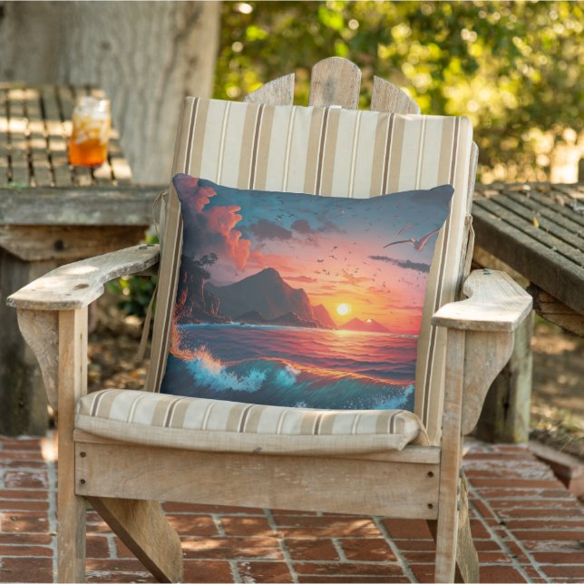 ISALND SUNSET #1 OUTDOOR PILLOW (Chair)