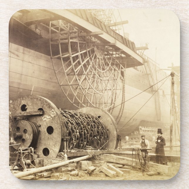 Isambard Kingdom Brunel (1806-59) beside the 'Grea Coaster (Front)