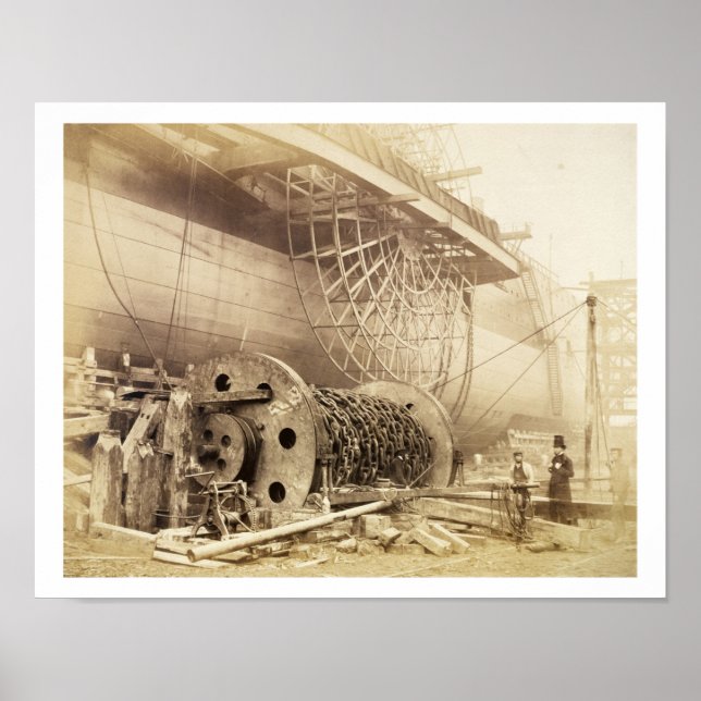 Isambard Kingdom Brunel (1806-59) beside the 'Grea Poster (Front)