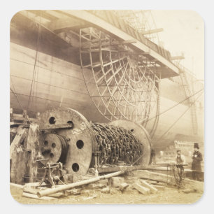 Isambard Kingdom Brunel (1806-59) beside the 'Grea Square Sticker