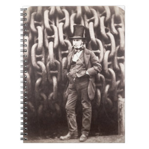 Isambard Kingdom Brunel, standing in front of the Notebook