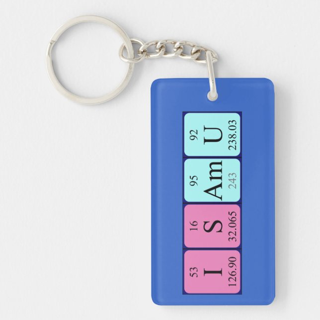 Isamu periodic table name keyring (Front)