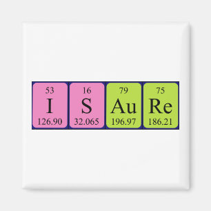 Isaure periodic table name magnet