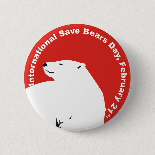 ISBD POLAR BEAR 2 INCH ROUND BUTTON (Front)