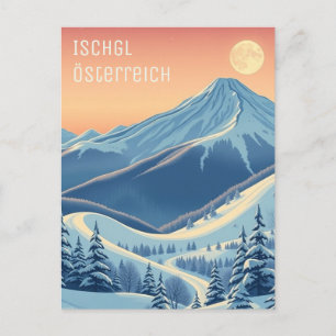 Ischgl Austria Europe ski vacation modern Postcard