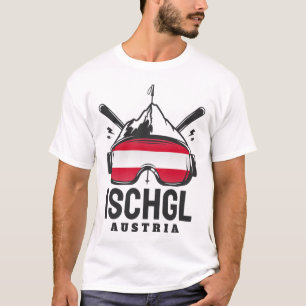 Ischgl Austria Ski Resort Retro Skiing T-Shirt
