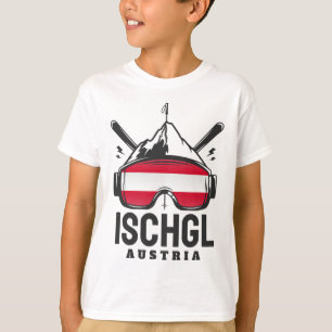 Ischgl Austria Ski Resort Retro Skiing  T-Shirt