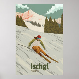 Ischgl Austria Ski Resort Travel Poster
