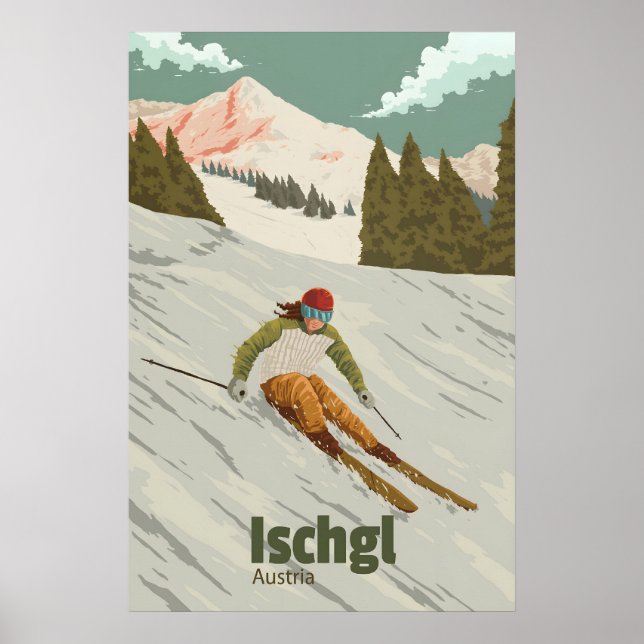 Ischgl Austria Ski Resort Travel Poster (Front)