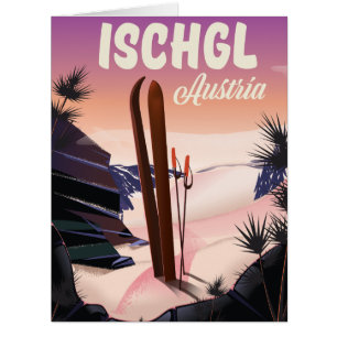 Ischgl Austria vintage ski poster.