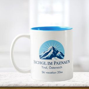 Ischgl im Paznaun Austria ski resort outfit cap Two-Tone Coffee Mug