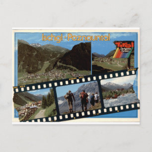 Ischgl Paznauntal Vintage Filmstrip Multiview Postcard