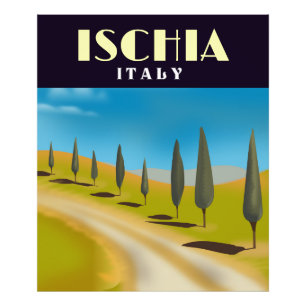 Ischia Italy travel poster