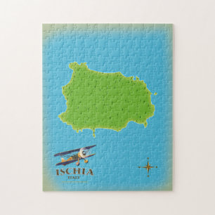 Ischia Italy travel poster Jigsaw Puzzle
