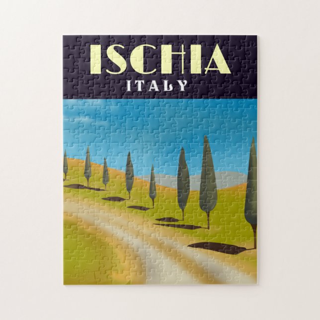 Ischia Italy travel poster Jigsaw Puzzle (Vertical)