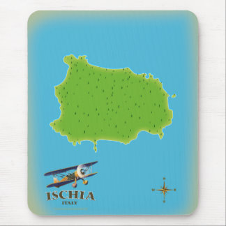 Ischia Italy travel poster Mouse Pad