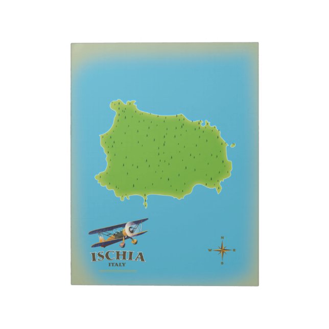 Ischia Italy travel poster Notepad (Rotated)