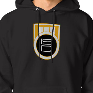 ISD Black Gold Streetwear Logo Retro Hoodie
