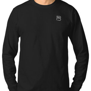 ISD Unisex White Logo Basic Long Sleeve T-Shirt