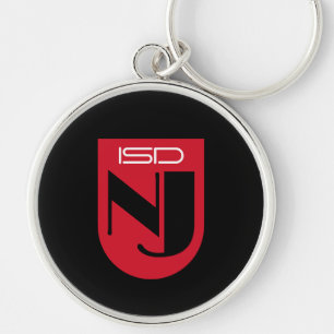 ISD Women's Turquoise Logo-type Retro Keychain