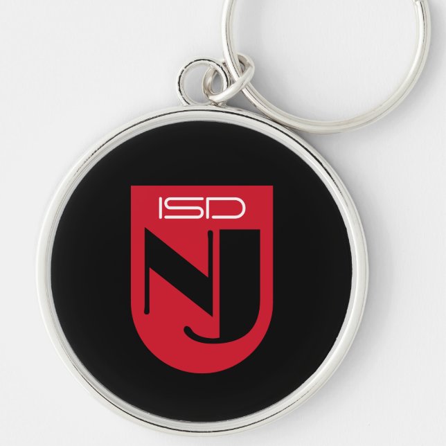 ISD Women's Turquoise Logo-type Retro  Keychain (Front)