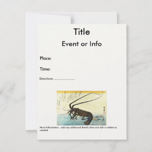 Iseebi & Ebi - Crawfish (Spiny Lobster) and Shrimp Invitation