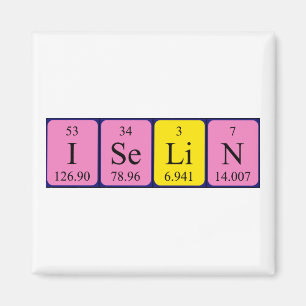 Iselin periodic table name magnet