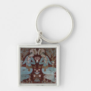 Isfahan style panel, Persian, 17th century (silk) Keychain