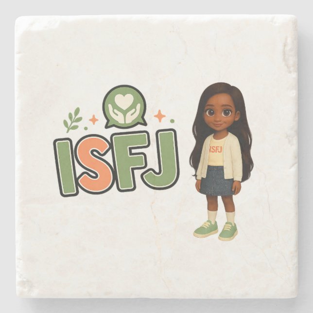 ISFJ — The Guardian of Harmony Stone Coaster (Front)