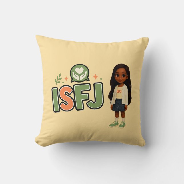 ISFJ — The Guardian of Harmony Throw Pillow (Front)