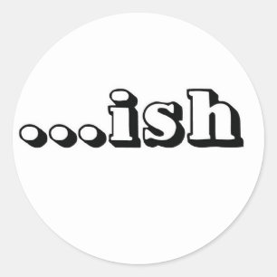 ish logo Wt Classic Round Sticker
