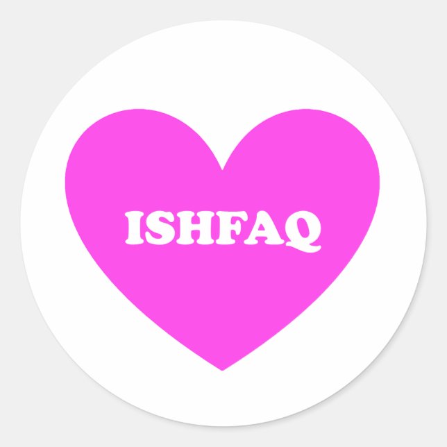 Ishfaq Classic Round Sticker (Front)