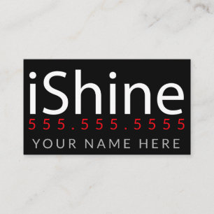 iShine. Housecleaning Window Cleaning Business Card