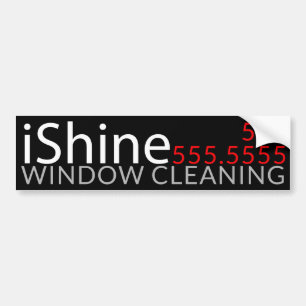 iShine. Window Cleaning House Cleaning Promotional Bumper Sticker