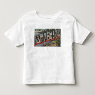 Ishpeming, Michigan - Large Letter Scenes Toddler T-shirt