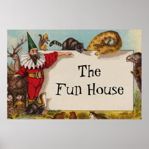 Isidore Elf et sa affiche d'animaux petite