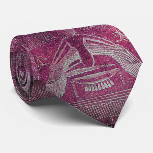 ISIS, Egypian Goddess Antique Pink Purple White Tie