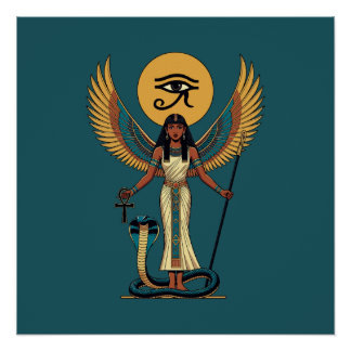 Isis Egyptian Goddess - Egyptian Goddess Maat Isis Poster