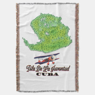isla de la juventud Cuba Throw Blanket