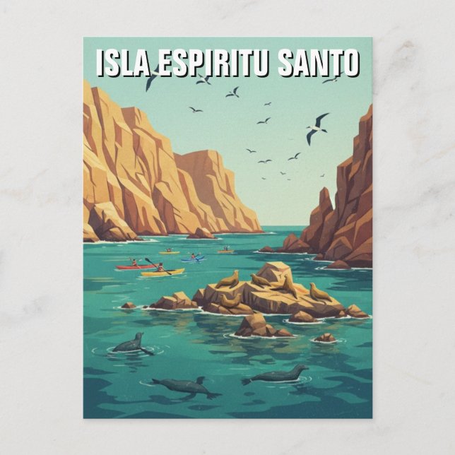 Isla Espíritu Santo Mexico Postcard (Front)