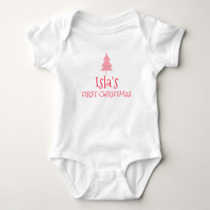 Isla First Christmas Baby 1st Xmas Name Outfit Bodysuit